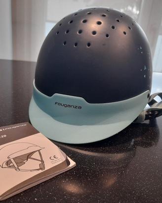 Cap equitazione bambino verde-turchese xs

