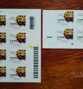 Francobollo expo Milano 2015 codice a barre