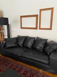 Divano pelle nera