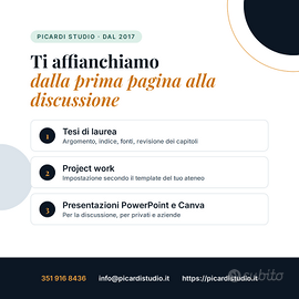 Tutor Tesi di Laurea e Project Work