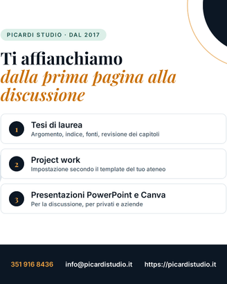 Tutor Tesi di Laurea e Project Work