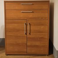 Armadio legno marrone 2 ante e 2 cassetti