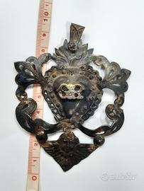antico Ex voto cuore argento cm 10