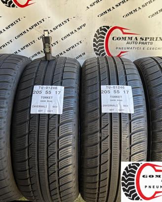4 PNEUMATICI 205/55 R17 TOMKET INVERNALI