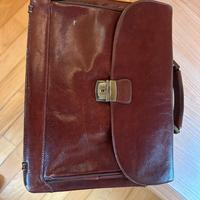 Borsa Lavoro Cartella Vera Pelle Vintage Orna