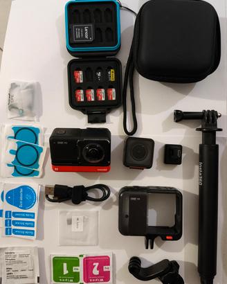 insta360 One RS twin + 5 SD 128gb + accessori