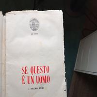 Primo Levi "Se questo è un uomo" 1° edizione 1947
