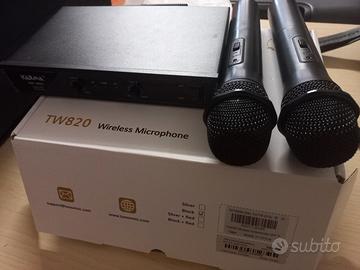 microfoni wireless senza filo con ricevitore nuovo