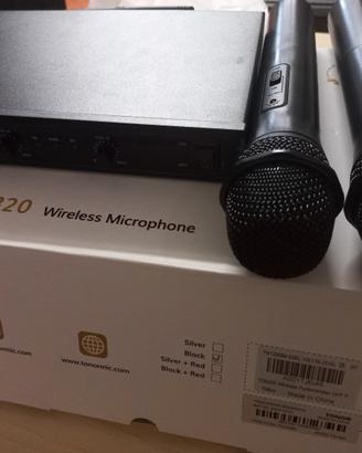 microfoni wireless senza filo con ricevitore nuovo