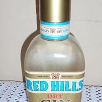 red hills dry gin gold label vintage
