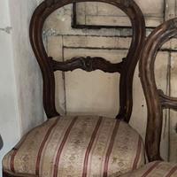 SEDIE IN LEGNO E SEDUTA CON CUSCINO (2PZ)