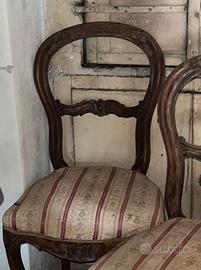 SEDIE IN LEGNO E SEDUTA CON CUSCINO (2PZ)