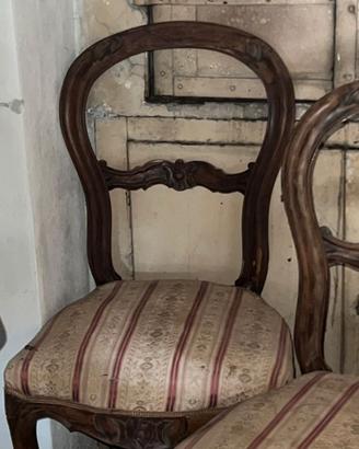 SEDIE IN LEGNO E SEDUTA CON CUSCINO (2PZ)