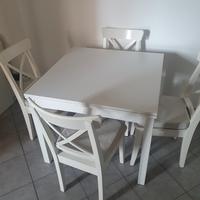 set tavolo da pranzo + 4 sedie