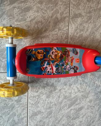 Monopattino Paw patrol 3 ruote funzionante