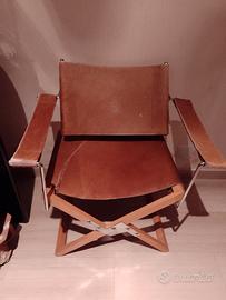 Sedia in legno e vacchetta