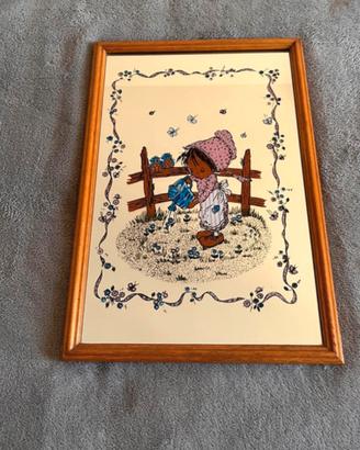 Quadretto vintage anni ‘70 in legno