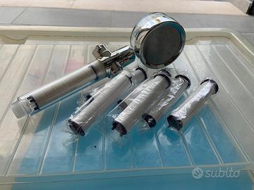 Soffione doccia a risparmio idrico con elica