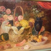 Natura Morta con Cesto di Frutta, Fiori e Vaso 