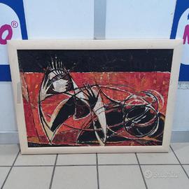 QUADRO GIORDANO RIGHINI 70X50 NERO ROSSO CORNICE L