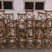 sedie legno e rattan