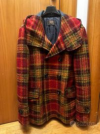 Cappotto da uomo misto lana multicolore tg.M
