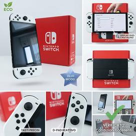 Nintendo Switch OLED Bianca  con 6Mesi di Garanzia