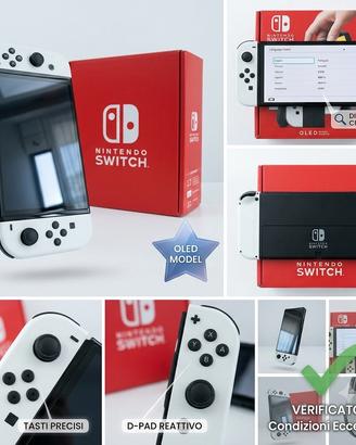 Nintendo Switch OLED Bianca  con 6Mesi di Garanzia