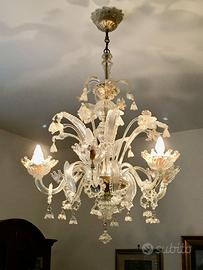 Lampadario Murano a 6 luci