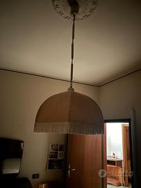 Lampadario vintage a sospensione con frange