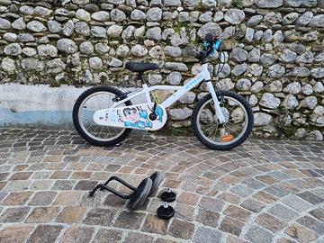 Bicicletta Bimbo/a B'Twin 16" Inuit 100 + Rotelle 