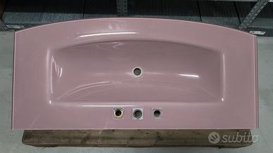 Lavandino sospeso in vetro con porta asciugamani 