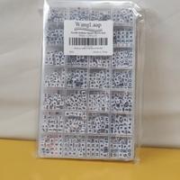 1120 cubi con lettere 6 x 6 mm per braccialetti fa
