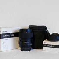 SIGMA 35mm Art f1.4 per CANON + Dock Station