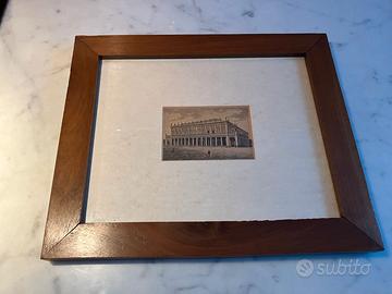 Cornice noce con xilografia Municipale vintage