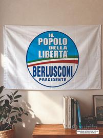 🇮🇹 Bandiera PdL Berlusconi Presidente - 144x88
