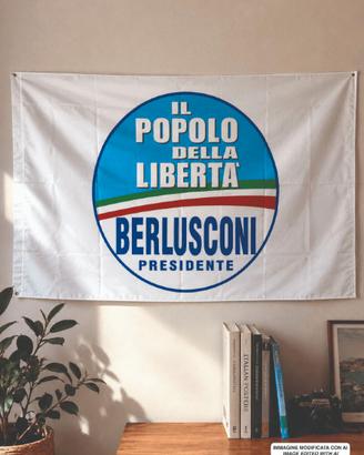 🇮🇹 Bandiera PdL Berlusconi Presidente - 144x88
