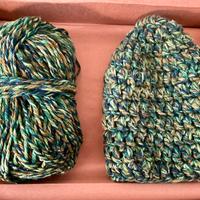 Cappello uncinetto fatto a mano in lana