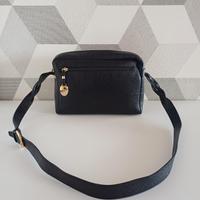 Borsa tracolla in pelle nera Stefano Dellera