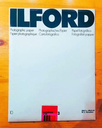 10 FOGLI CARTA FOTOGRAFICA ILFORDILFOSPEED 30X40 3
