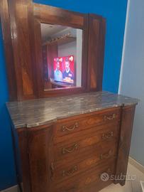 Comó-Cassettiera con specchio