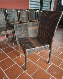 Sedie in finto rattan