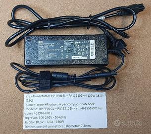 Alimentatore HP PP016L – PA112102HN 120W 18,5V
