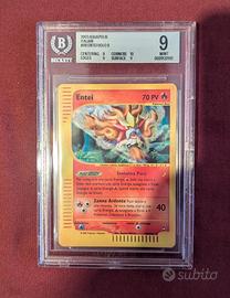 Pokemon Entei Holo Aquapolis Bgs 9