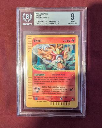 Pokemon Entei Holo Aquapolis Bgs 9