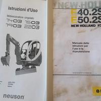 Manuale uso e manutenzione per escavatore