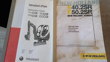 Manuale uso e manutenzione per escavatore