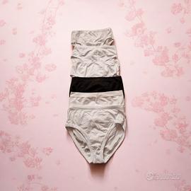 Set 6 mutandine donna bianche e nere nuove