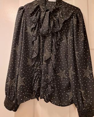 Camicia a maniche lunghe, polsini con paillettes