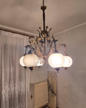 lampadari i ottone con  basciy 